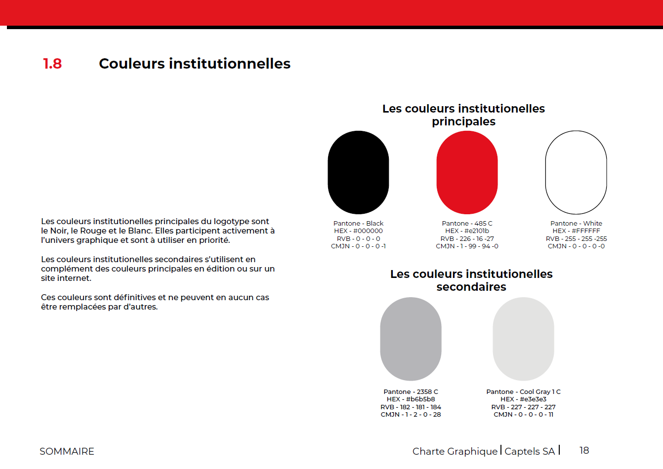 COULEURS CHARTE GRAPHIQUE CAPTELS