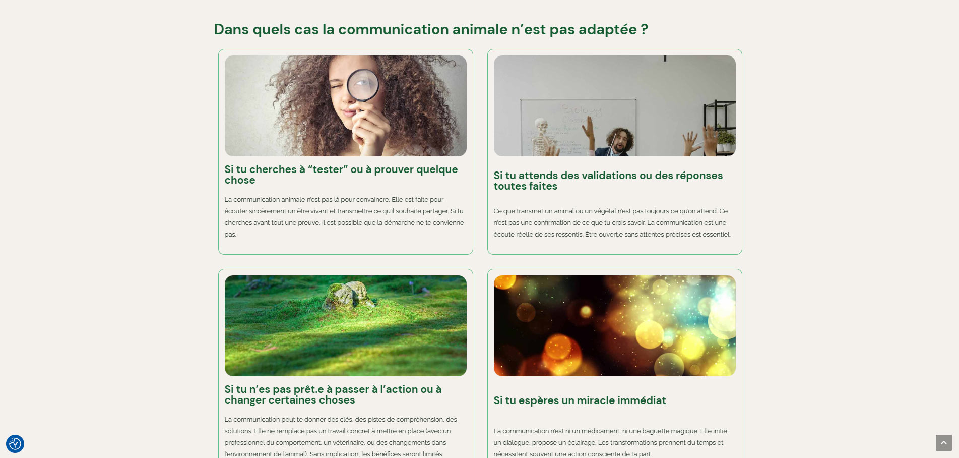 PAGE COMMUNICATION COMMUNICATION ANIMALE