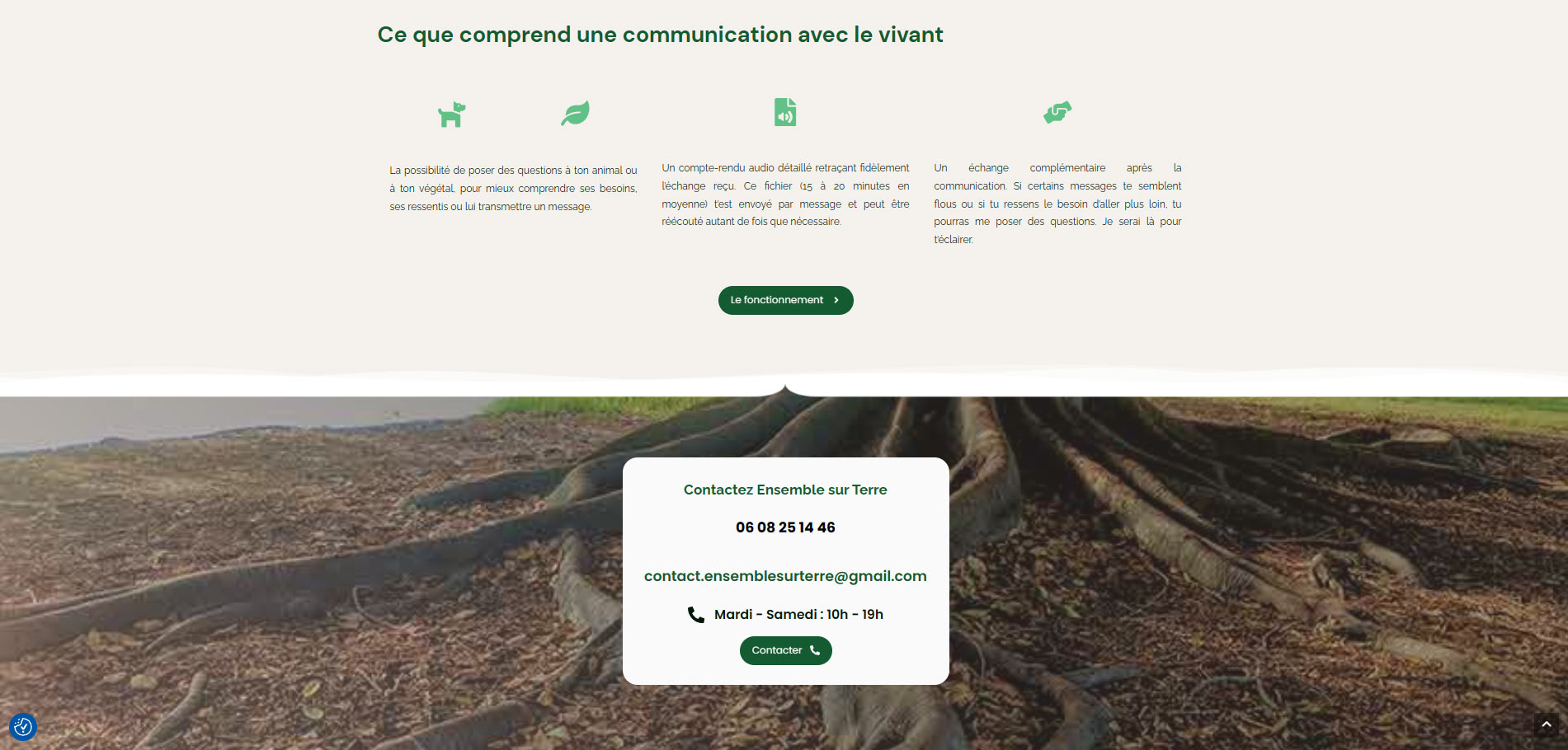 PAGE COMMUNICATION COMMUNICATION AVEC LE VIVANT