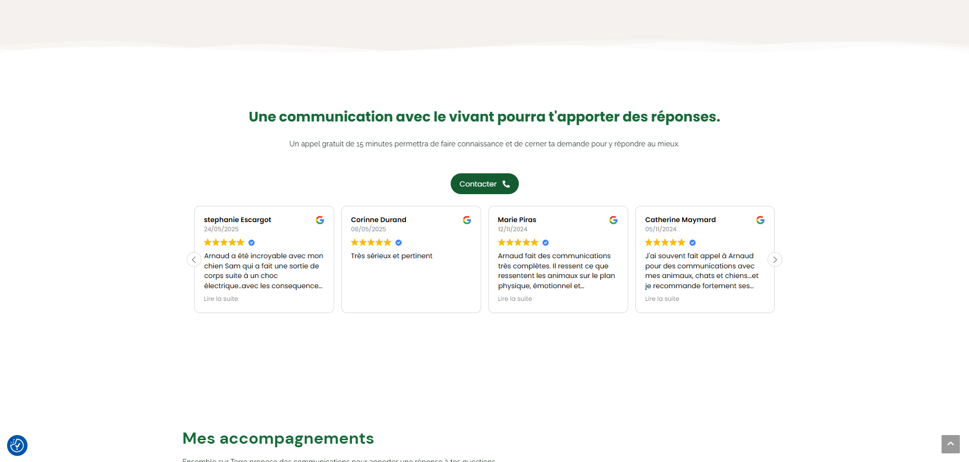 PAGE D'ACCUEIL LES AVIS